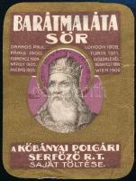 Barátmaláta sör sörcímke