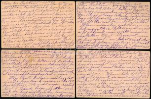 cca 1914-16 I. világháborús tábori posta, össz. 16 db, részben Szentesre postázva, egyik Mattyasovsz...