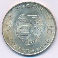 1947. 5Ft Ag "Kossuth" T:AU patina Adamo F8.1