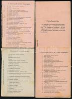 cca 1948-53 Fertőzőbeteg bejelentést ellenőrző lap, torokgyík v. vérhas, Mezőtúr, 6 db