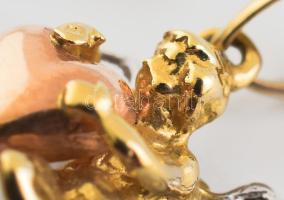 Arany (Au) 14K angyalka függő, jelzett, 2×1,6 cm, nettó: 1,6 g