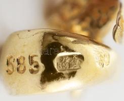 Arany (Au) 14K angyalka függő, jelzett, 2×1,6 cm, nettó: 1,6 g