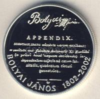 2002. 3000Ft Ag "Bolyai János" T:PP Csak 3000db!