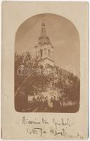 1922 Máragyulafalva, Ludwigsdorf, Giulesti (Máramaros, Maramures); Biserica / Görögkatolikus templom / Greek Catholic church. photo (szakadás / tear)