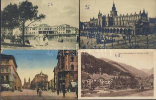 15 db háború előtti magyar és külföldi városképes lap / 15 town-view postcards