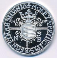 DN "Magyar tallérok utánveretben - Báthory Zsigmond tallérja 1589" Ag emlékérem, tanúsítvá...