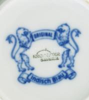 Bavaria, indiai kék mintás 6 részes teakínáló, mázalatti kobalt kékkel festett porcelán, jelzett, hi...