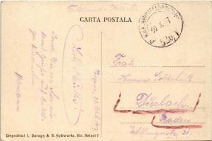 1917 Focsani, Foksány (Moldavia); Bahnhof / railway station + "K.u.K. Hauptfeldpostamt Nr. 520&...