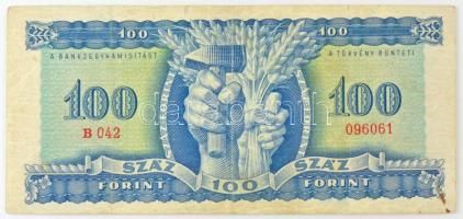 1946. 100Ft "B 042 096061" T:F kis beszakadás, kis fo., de erős papír
Hungary 1946. 100 F...