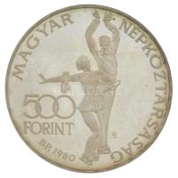 1980. 500Ft Ag "Téli Olimpia - Lake Placid" T:UNC (eredetileg PP) fo. Adamo EM60