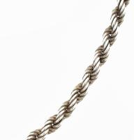 Ezüst(Ag) masszív walles nyaklánc, jelzett, h: 47,5 cm, nettó: 20,8 g