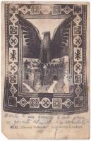 1924 Balázsfalva, Blasendorf, Blaj; Covorul Vulturului proprietatea Catedralei / Székesegyház, Sas szőnyeg / cathedral, Eagle carpet. photo (b)
