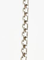 Ezüst(Ag) fantáziaszemes áttört nyaklánc, jelzett, h: 49,5 cm, nettó: 11,4 g