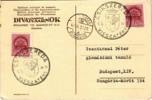 Budapest VII. A Magyar Divatcsarnok főépülete. Rákóczi út 72-74. s: Abonyi (EK) + "1940 Csíksze...