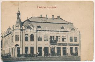 1915 Naszód, Nasaud; Fruchter Testvérek, Pollák és Siegelstein üzlete. Selmeczki Imre kiadása / shops (b)