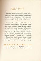 1936 ,,Órák egykor és ma." A jó órák boltja fennállásának 120. évfordulójára 1817-1937. Herpy A...