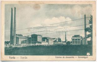 1931 Torda, Turda; Fabrica de cheramide / Cementgyár / cement factory (ázott / wet damage)