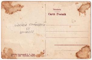 Déva, Str. Regina Maria cu teatrul, Libraria Romaneasca / Mária királyné utca, színház, várrom, üzle...