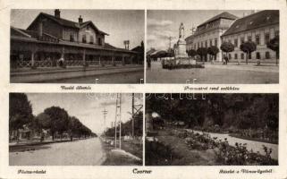 Csorna vasútállomással