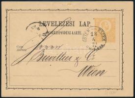 1872 2kr díjjegyes levelezőlap "OSSIAK - ESSEK" - Wien