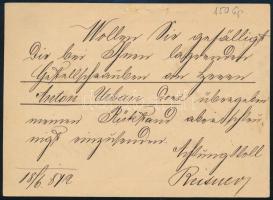 1872 2kr díjjegyes levelezőlap "OSSIAK - ESSEK" - Wien