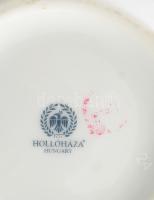 Hollóházi virágmintás váza, jelzéssel, minimális kopottsággal, m: 25 cm