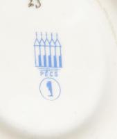 Zsolnay szalonnázó paraszt, kézzel festett, jelzett, hibátlan, m: 33 cm