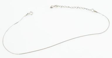 Ezüst(Ag) kígyó bokalánc, jelzett, h: 23-28 cm, nettó: 1,9 g