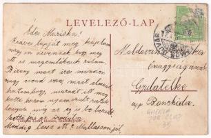 Szamosújvár, Gherla; Hitelbank r.t. épülete, Sahin Kristóf üzlete. Todorán Endre kiadása / bank, sho...