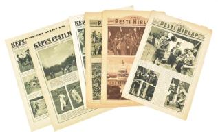 1929-1933 Képes Pesti Hírlap 7 db cserkészettel kapcsolatos száma