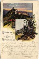 1900 Árvaváralja, Oravsky Podzámok; Árva vára / Schloss Árva / Oravsky zámok / castle (vágott / cut)