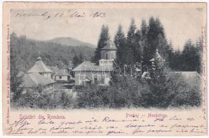 1903 Predeál, Predeal; Manastirea / Román ortodox kolostor / Romanian Orthodox monastery (small tears)