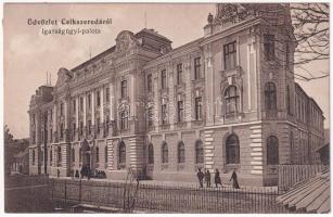 1915 Csíkszereda, Miercurea Ciuc; Igazságügyi palota. Svoboda Miklós kiadása / Palace of Justice