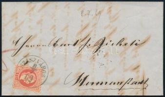 1869 5kr levélen "SZÁSZVÁROS" - Hermannstadt