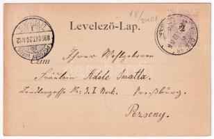 1899 (Vorläufer) Kolozsvár, Cluj; A vashíd környéke, városi kisvasút, vonat, üzletek. Dunky Fivérek ...