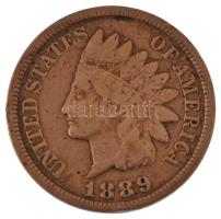 Amerikai Egyesült Államok 1889. 1c bronz Indián fej T:VF  USA 1889. 1 Cent Bronze Indian head C:VF  Krause KM#90a