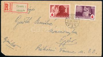 1944 Ajánlott levél 5 db bélyeggel