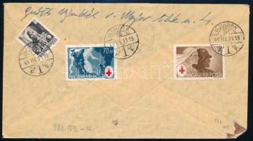 1944 Ajánlott levél 5 db bélyeggel