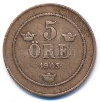 Svédország 1903. 5ö bronz "II. Oszkár" T:VF kis ph
Sweden 1903. 5 Öre Bronze "Oscar ...