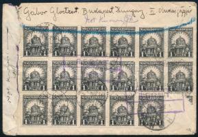 1931 Levél 32 db bélyeggel Skóciába (2 bélyeg sérült / 2 stamps damaged)