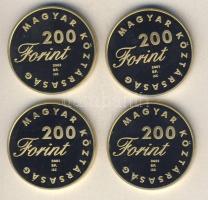 2001. 200Ft 4 klf db "János Vitéz, Pál utcai fiúk, Toldi, Lúdas Matyi" sor T:PP