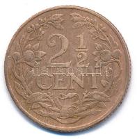 Hollandia 1916. 2 1/2c Cu T:XF,VF karc, ph Netherlands 1916. 2 1/2 Cents Cu C:XF,VF scratch, edge error Krause KM#150