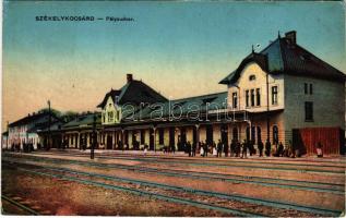 Székelykocsárd, Kocsárd, Lunca Muresului; Pályaudvar, vasútállomás. Vasúti levelezőlapárusítás / railway station (r)
