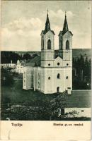 1940 Maroshévíz, Oláhtoplica, Toplita, Toplica; Biserica gr.-or. romana / Román ortodox templom / Romanian Orthodox church + 1940 Gyergyószentmiklós visszatért So. Stpl. (EK)