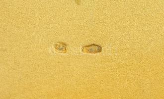 Ezüst (Ag) cigaretta tárca, jelzéssel, 8x5 cm, nettó: 62 g