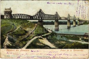 1905 Cernavoda, Cerna Voda, Csernavoda; Podul de la Cernavoda / bridge. Editura Ad. Maier & D. Stern No. 1004 (Rb)