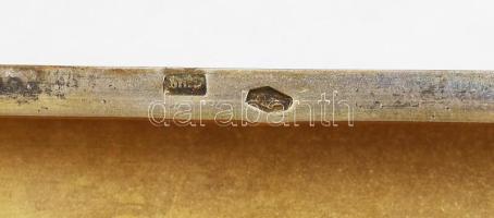 Ezüst (Ag) cigaretta tárca, H.L. monogrammal, ajándékozási gravírozással, jelzéssel, 12x8 cm, bruttó...