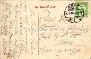 1911 Arad, Andrássy tér, autóbusz. W.L. Bp. 5176. / square, autobus (EB)