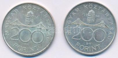 1994. 200Ft Ag "Deák" (2x) T:XF 
Adamo F13.1
