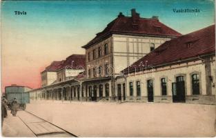 1915 Tövis, Teius; vasútállomás. Vasúti levelezőlapárusítás 5231. / railway station (EB)